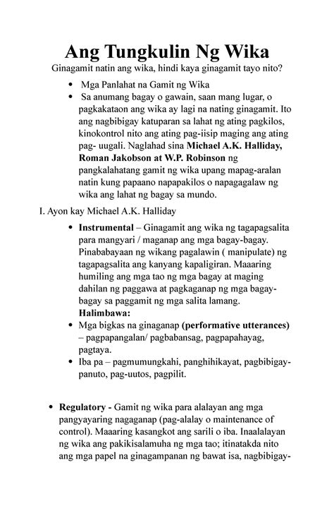 personal kahulugan|Gamit At Tungkulin Ng Wika: Kahulugan At Halimbawa Nito.